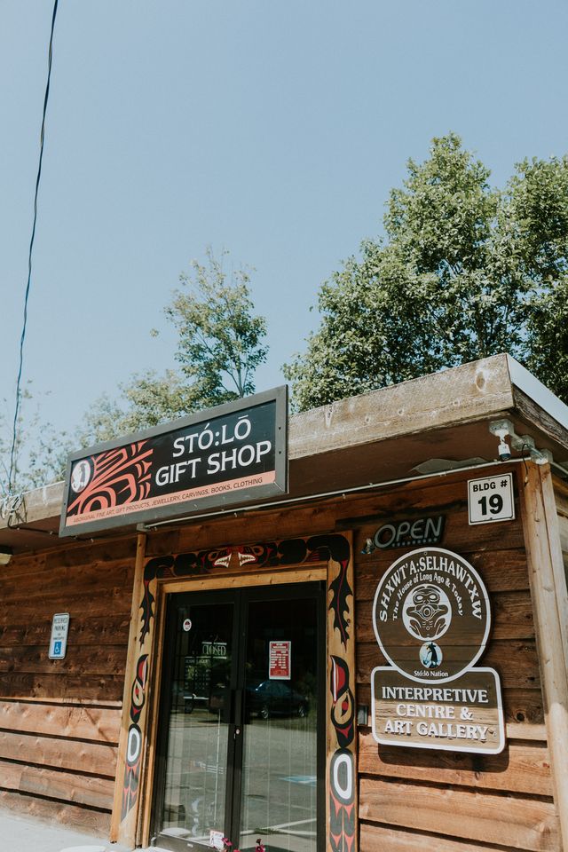 The front entrance of a store.