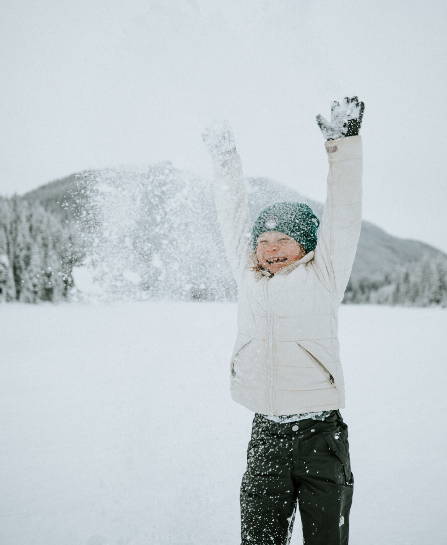Hope Child Plays In The Snow