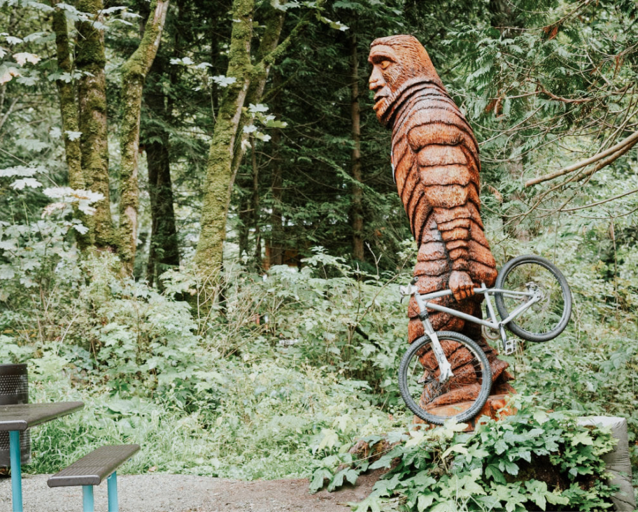 Hope Wooden Statue In The Forest