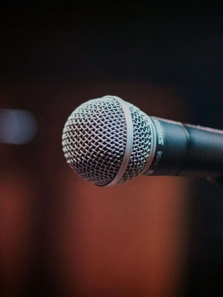 Microphone on stage