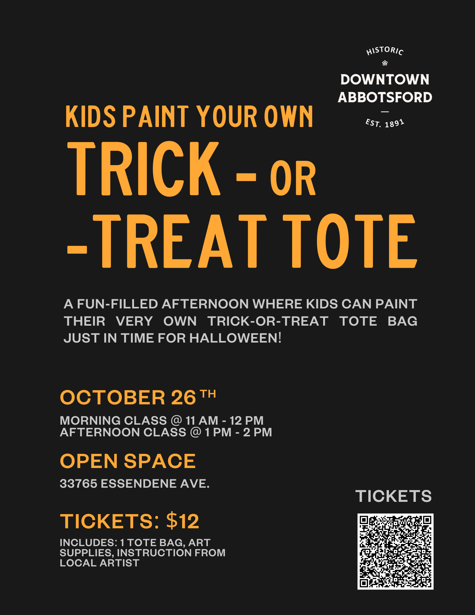 poster for paint-your-own-trick-or-treat-bag