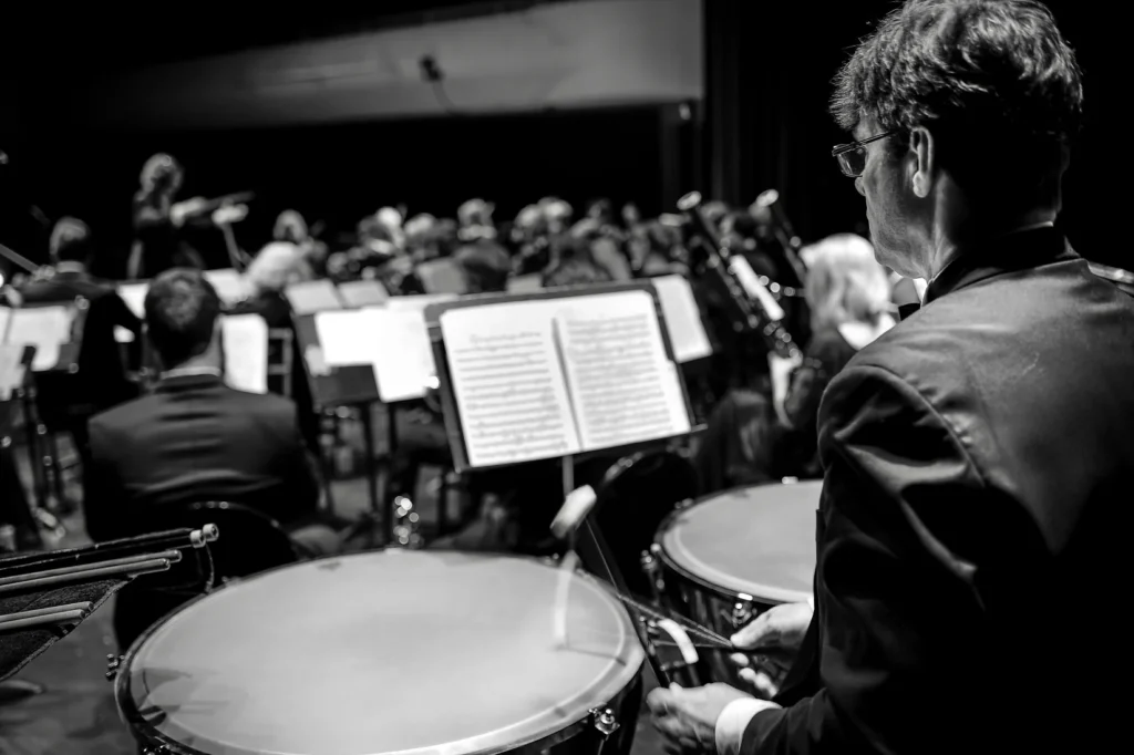 Orchestra performing in the stage