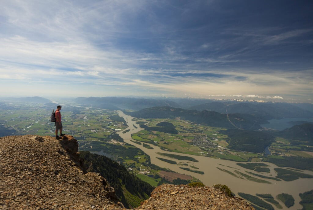 The Fraser Valley As Seen From The Summit Of Cheam Mountian In Chilliwack, British Columbia, Canada