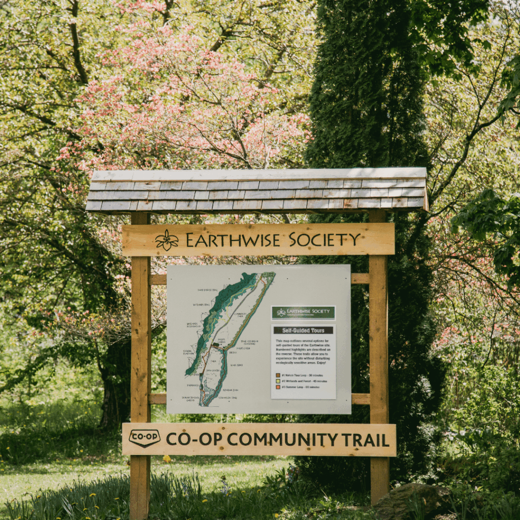 a sign for Earthwise Society