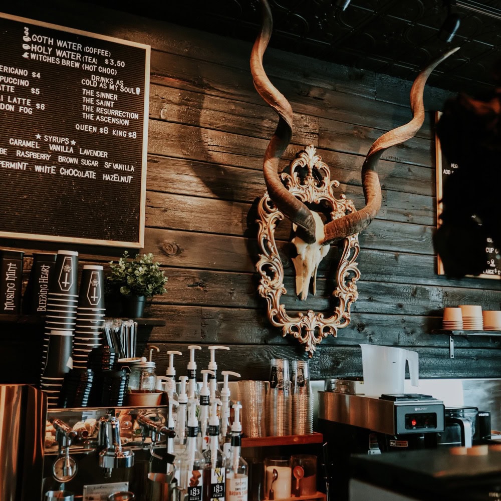 Cafe bar set-up