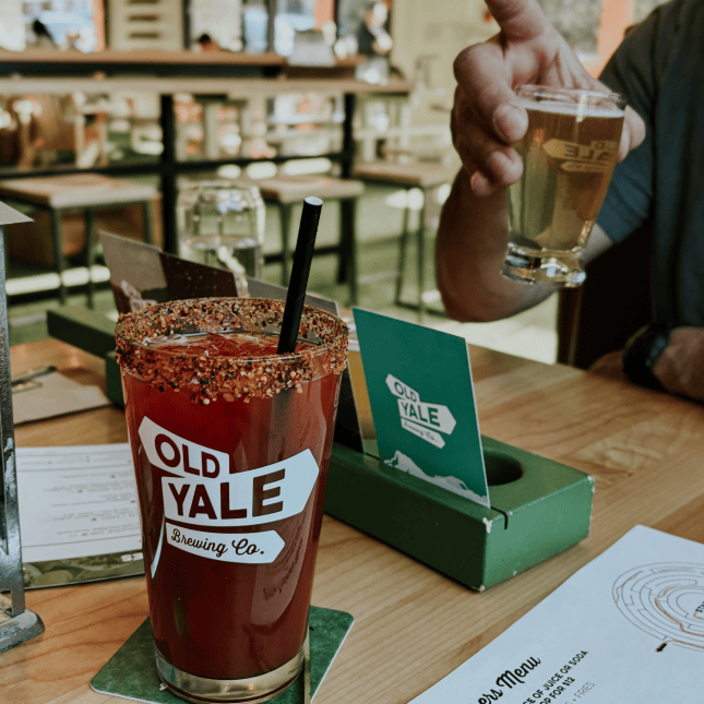 Two beverages on a table