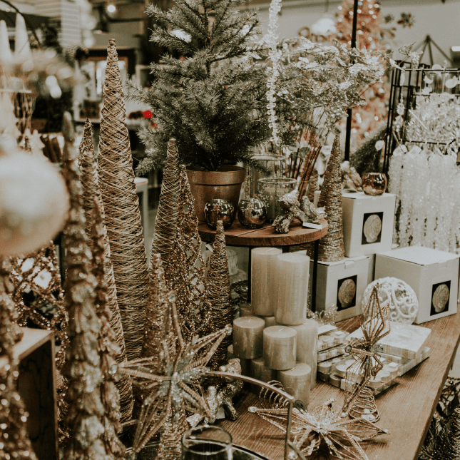 Christmas decor on the table