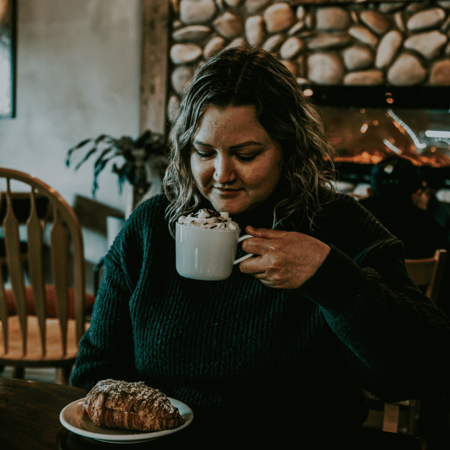 Women drinking cup of coffee