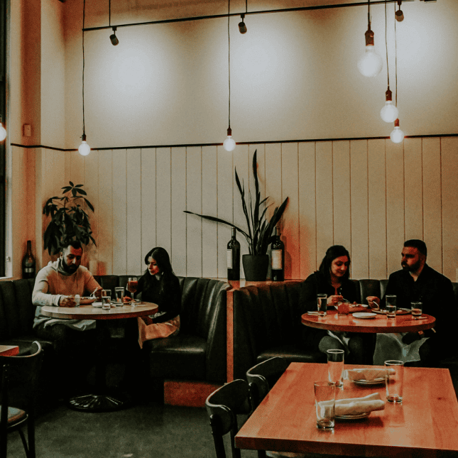 People sitting in a restaurant 