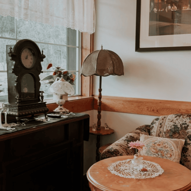 inside cafe seating area