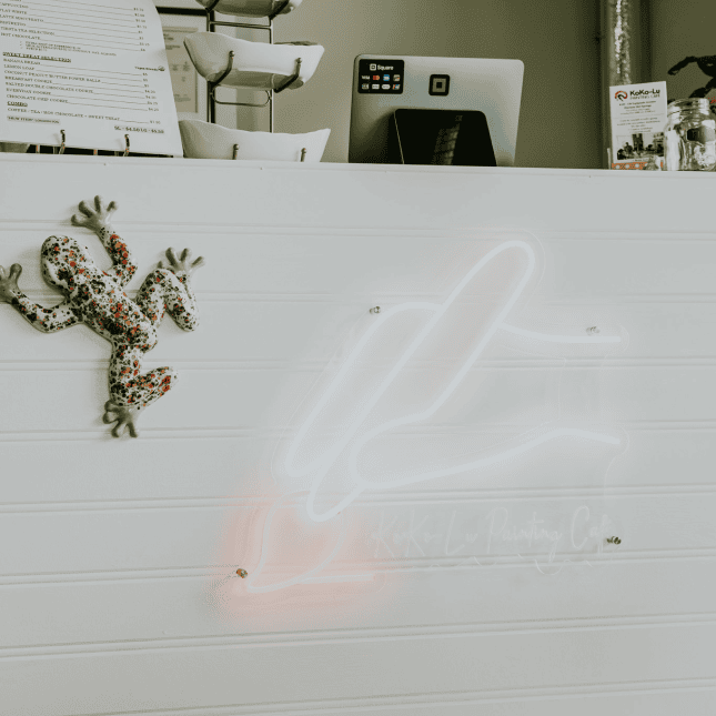 LED light of a hand drawing 