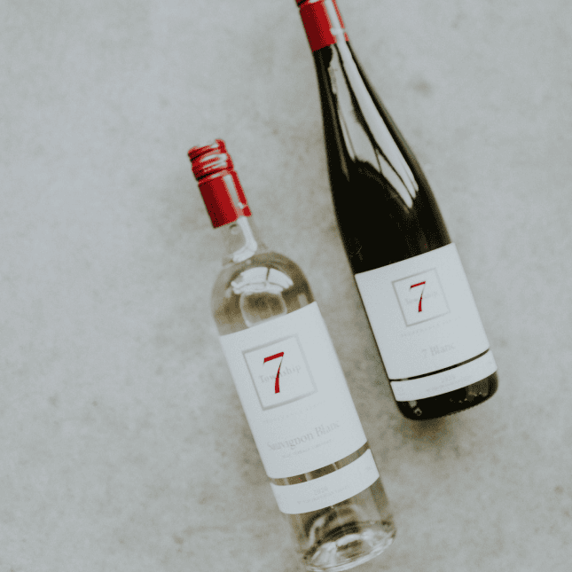 Two bottles of Township 7 Wine bottles