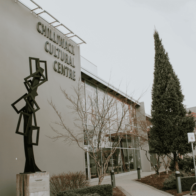 front of the Chilliwack cultural centre